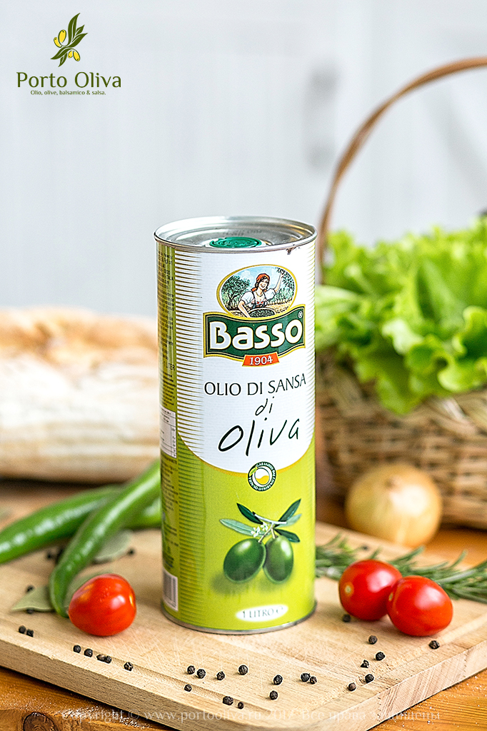 Масло оливковое BASSO (Pomace olive oil) 1л фотография